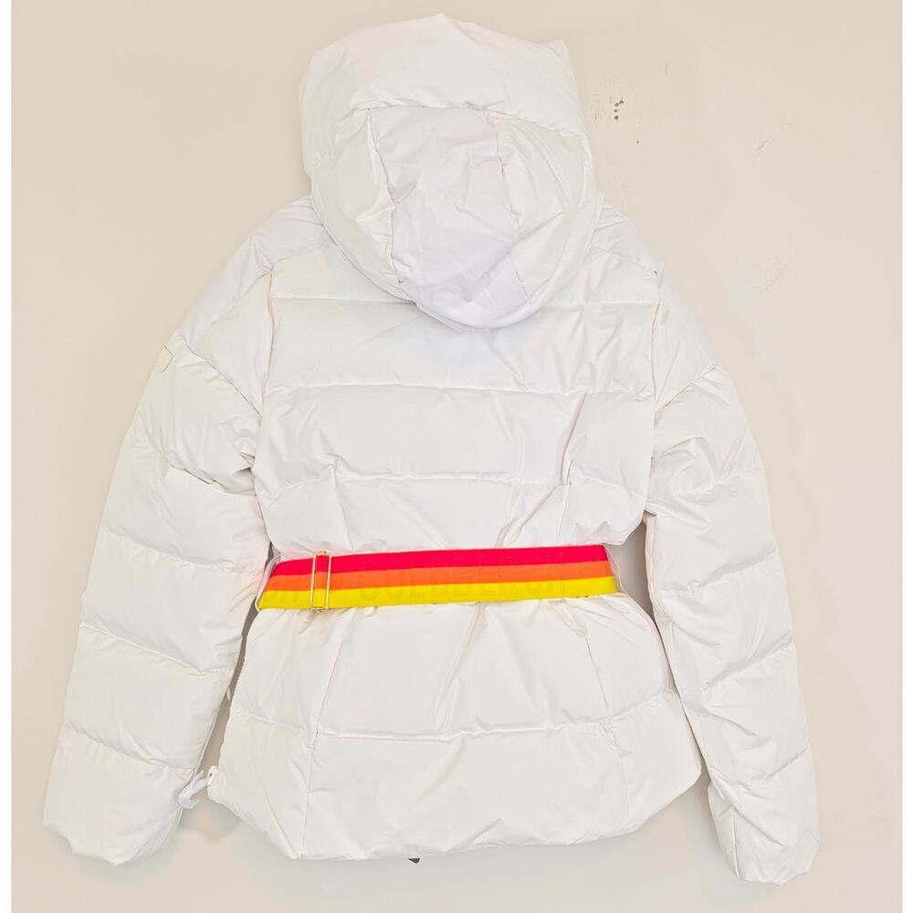 Goldbergh Bufera Quilted Ski Jacket White Hooded Down Puffer Coat Size 10 NWT - Picture 4 of 14